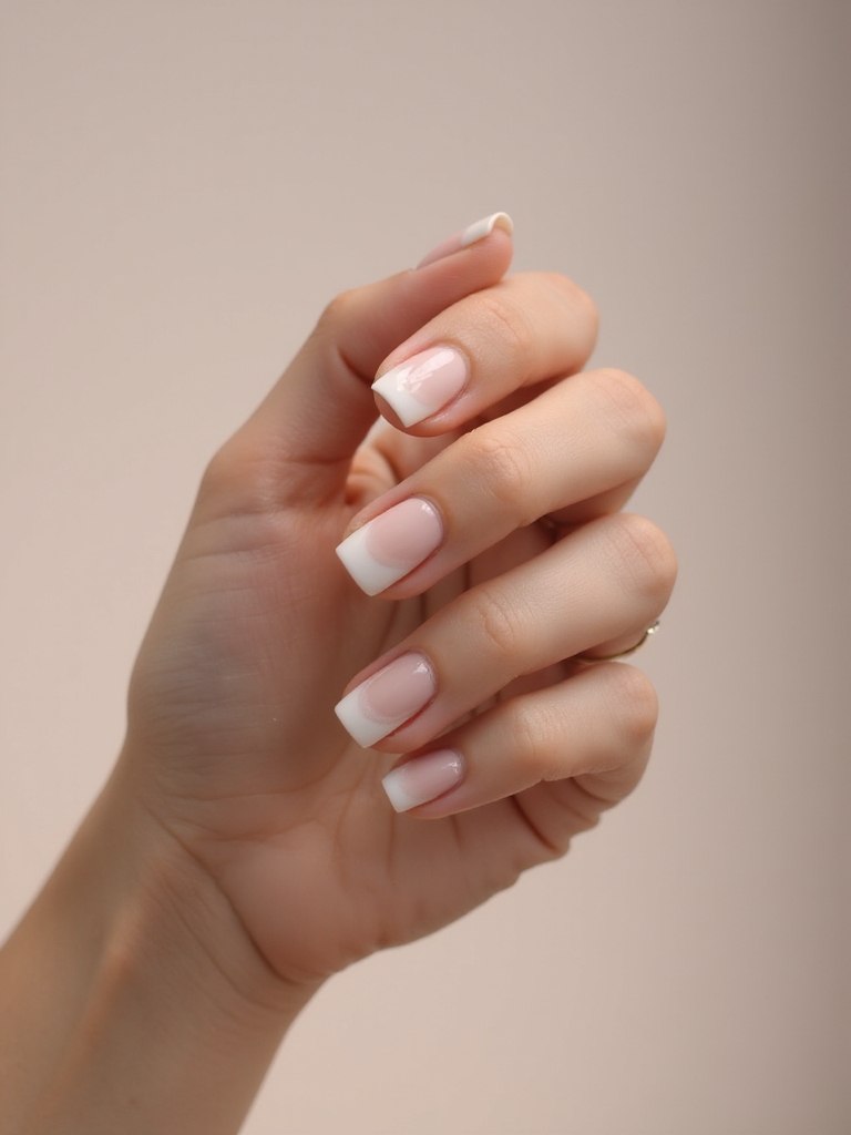undetectable nude gradient manicure