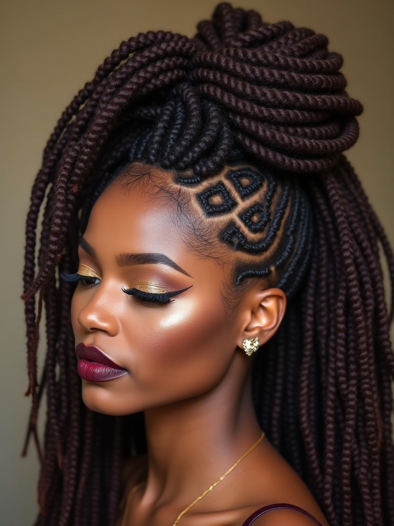 unique dreadlock partings creativity