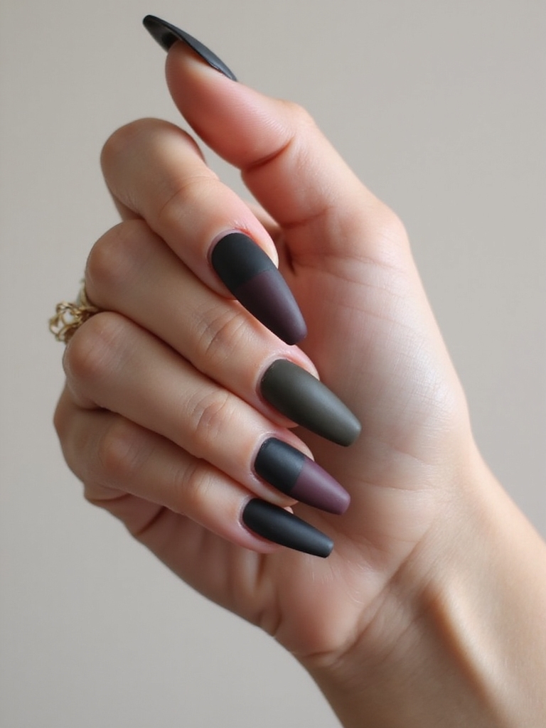 velvet black moody matte coffin