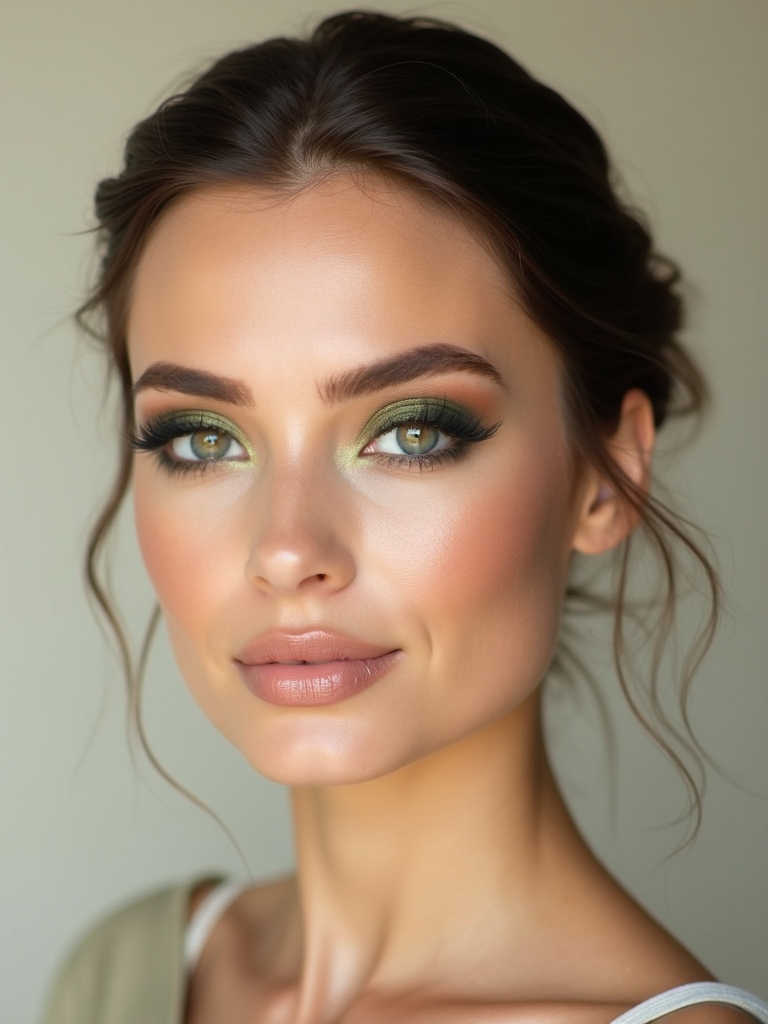 velvety olive smoky eyes