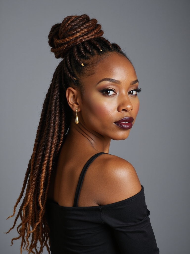 versatile half up dreadlock styles