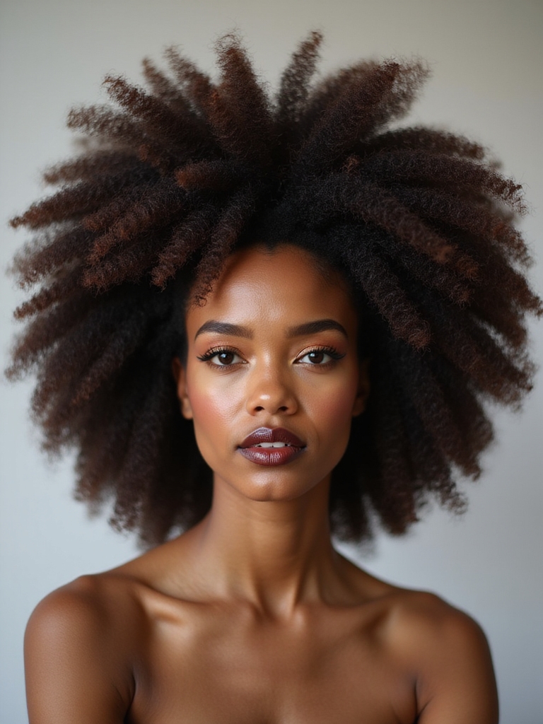 voluminous curly fro techniques