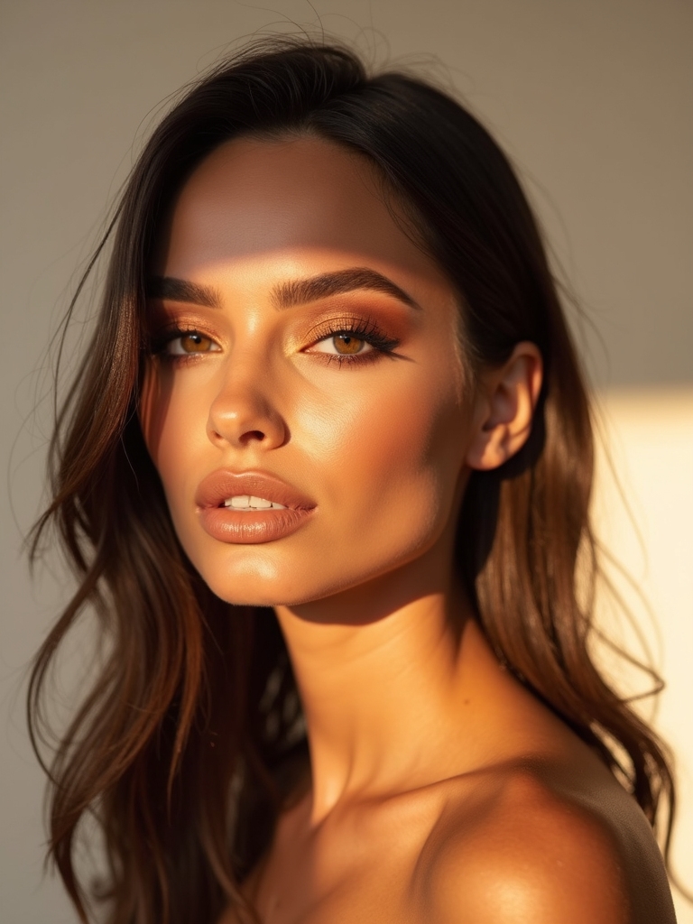 warm bronze smoldering eyeglow