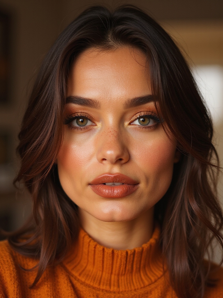 warm cinnamon copper glow