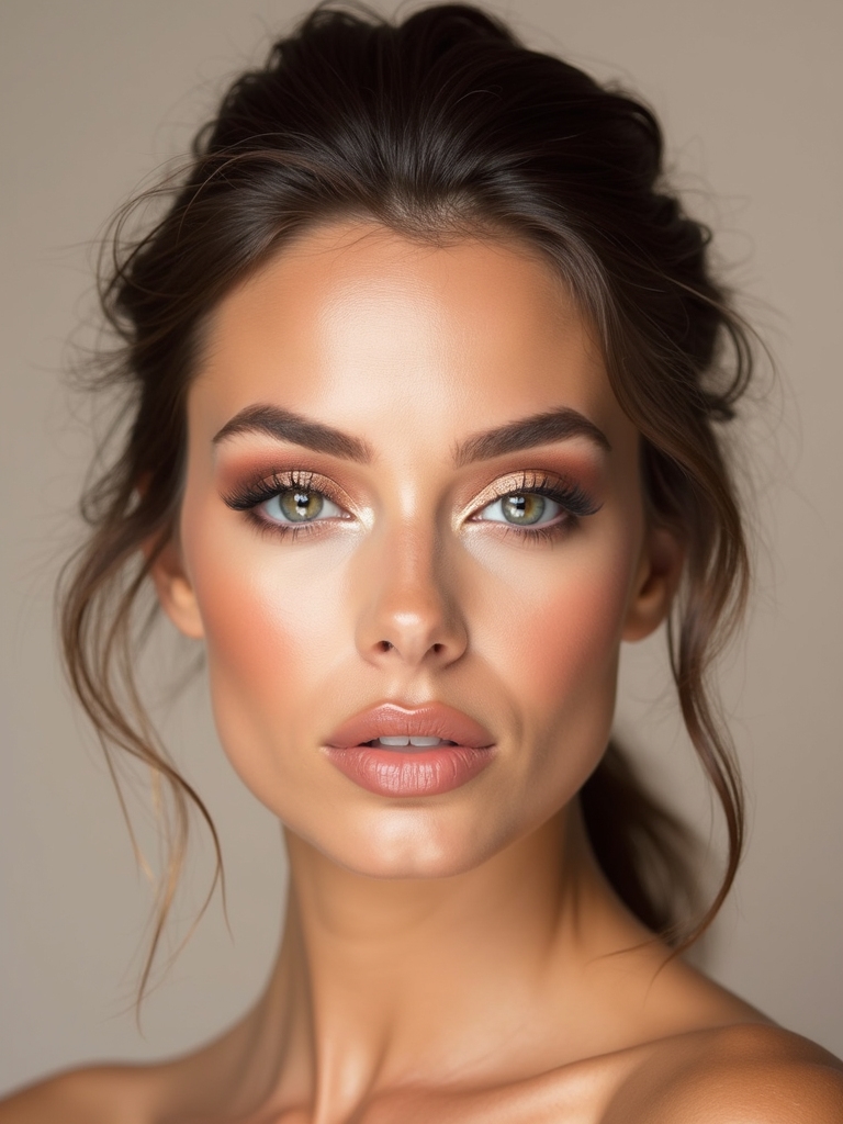 warm luminous rose gold shimmer