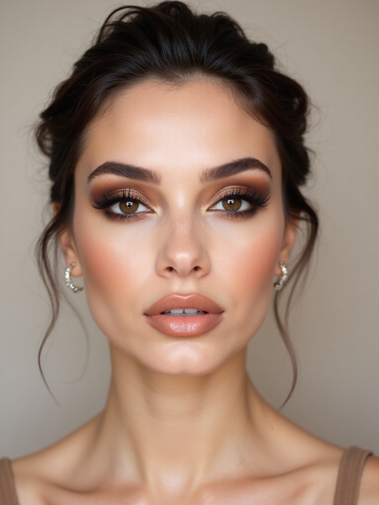 warm smoky bronze glossed