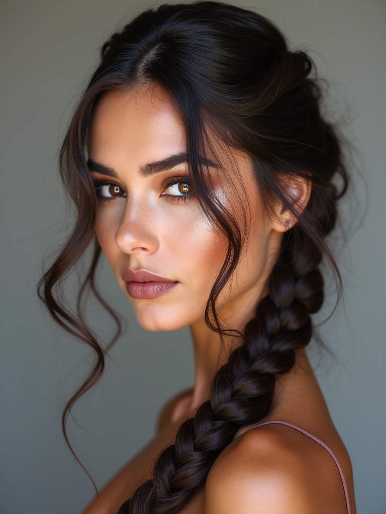 waterfall braid ponytail tutorial