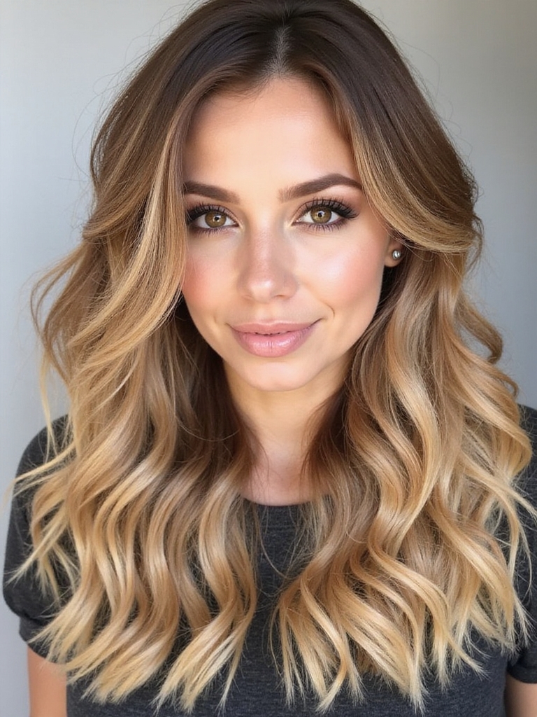 wavy half updo style