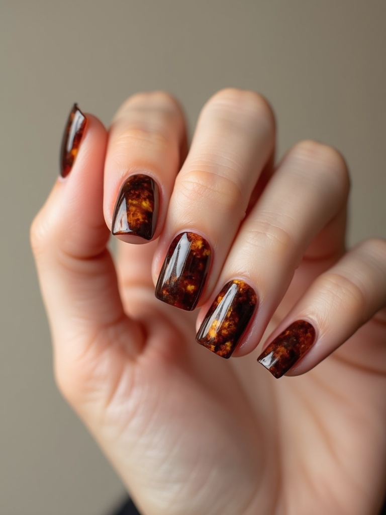 amber caramel tortoiseshell squares