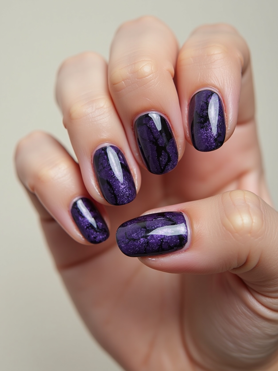 amethyst veined metallic geode