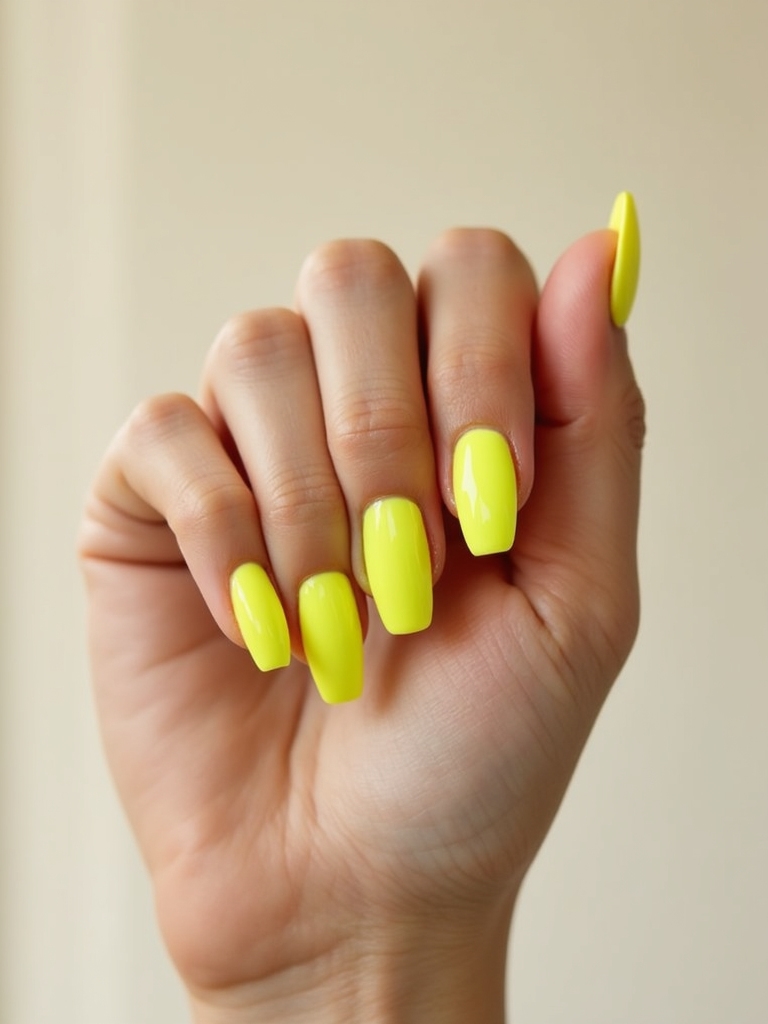 bold neon highlighter nails