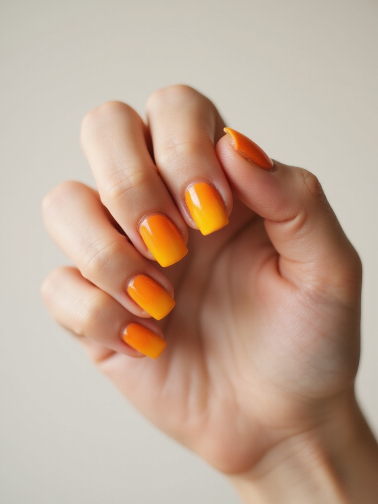 buttery yellow into tangerine