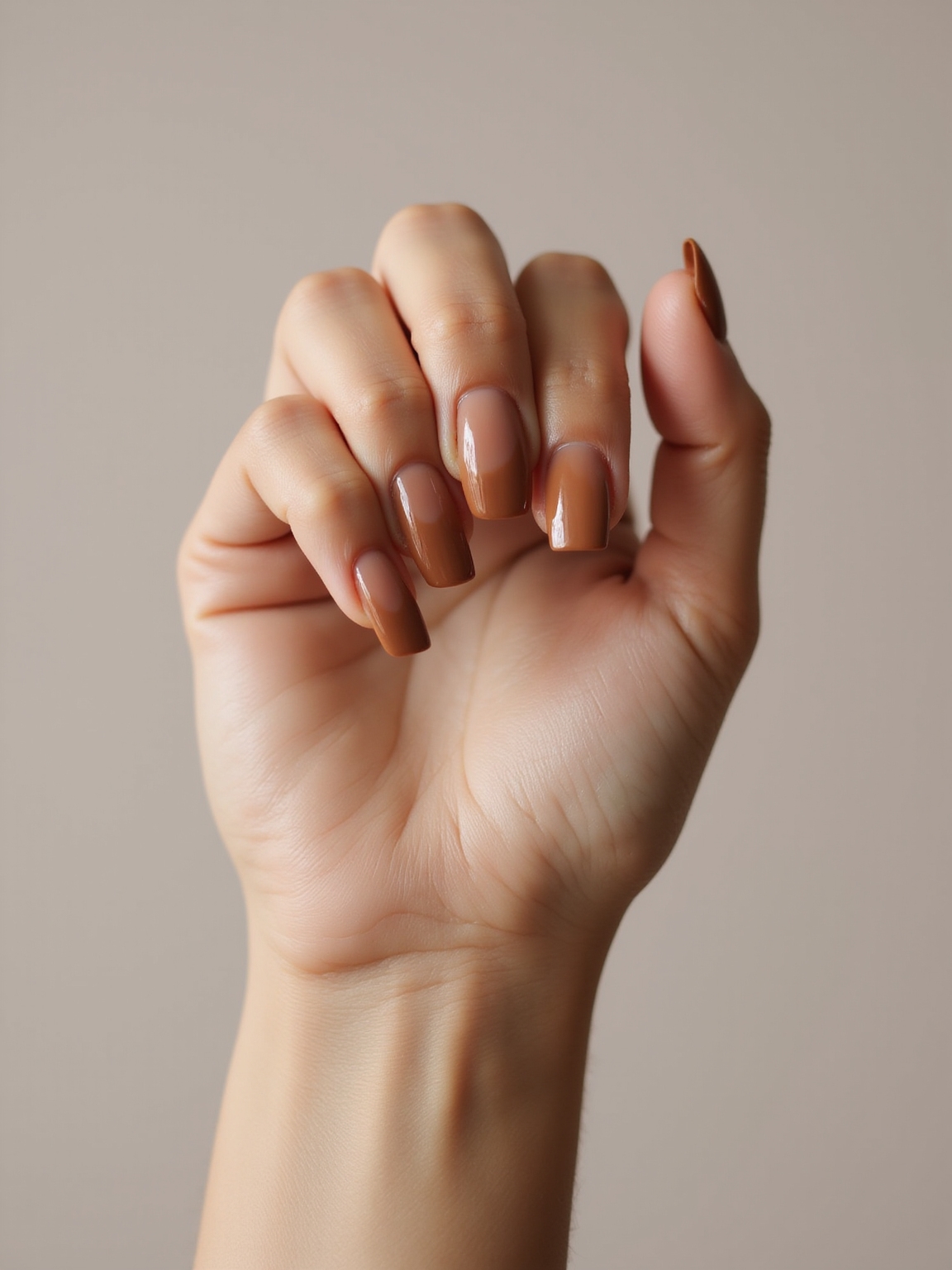 chestnut and mocha nails