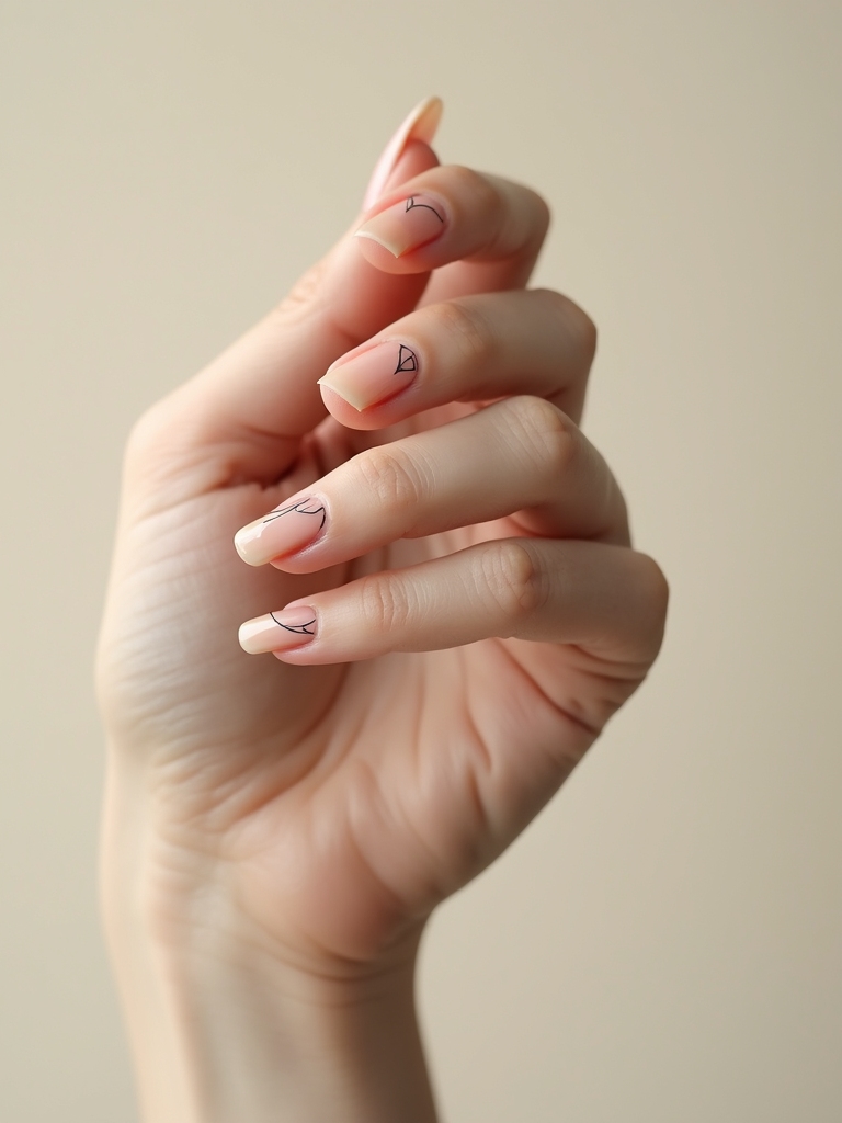 chic negative space linework