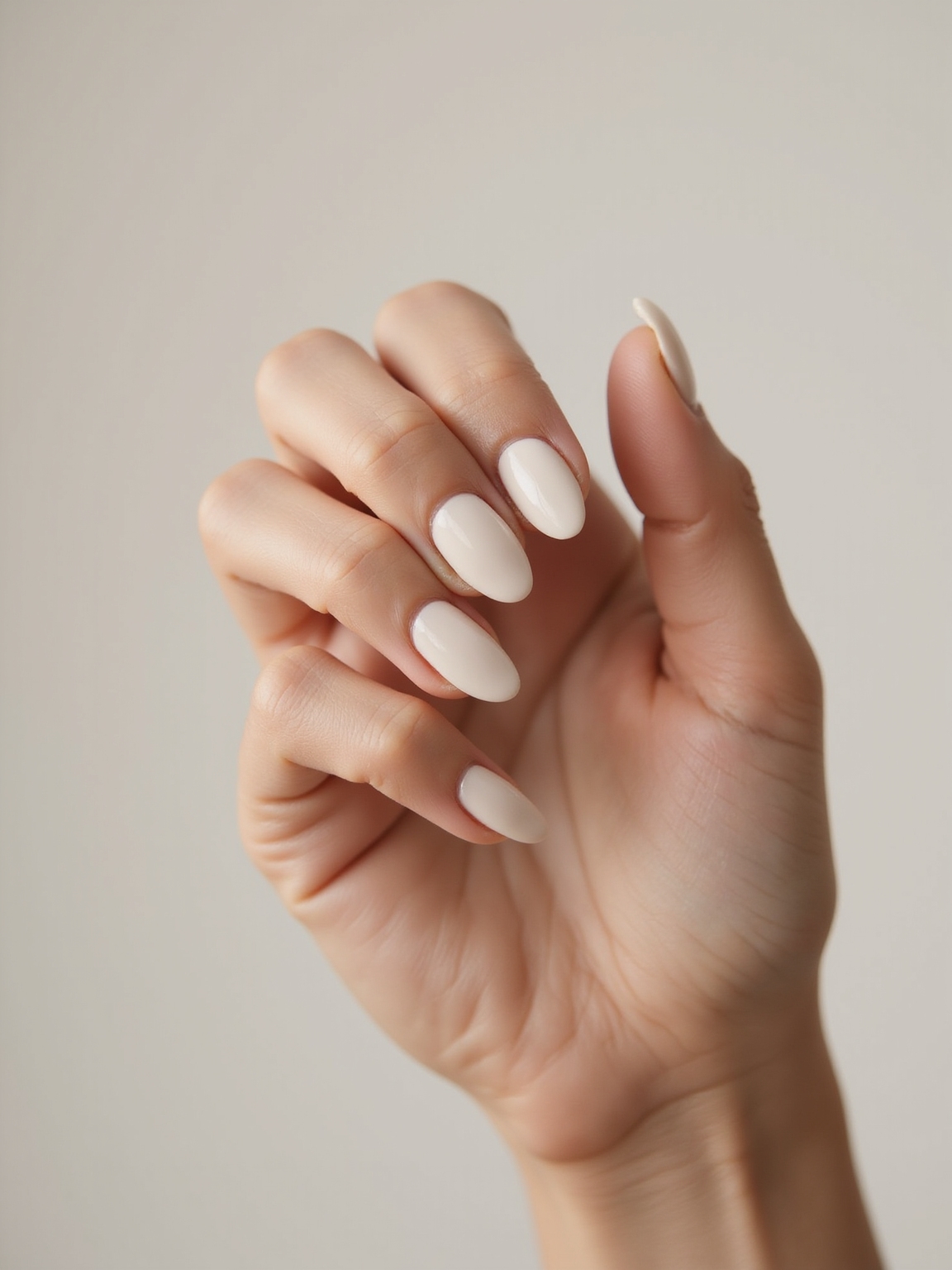 cozy cashmere almond nails