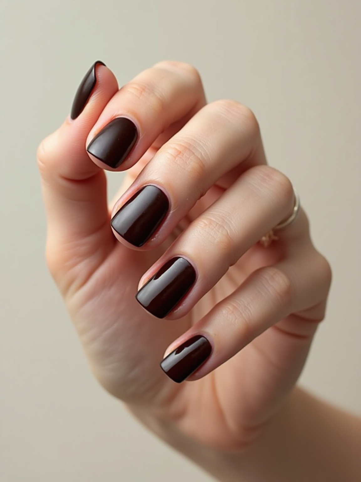 cozy layered espresso brown sheen