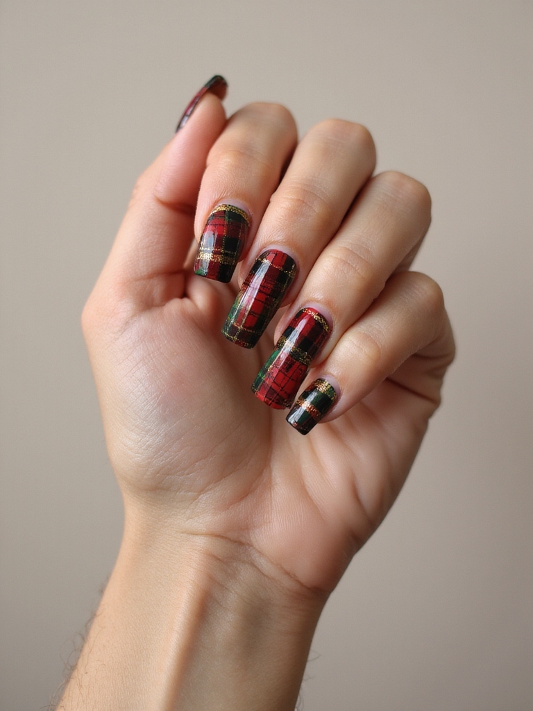 cranberry forest ink plaid