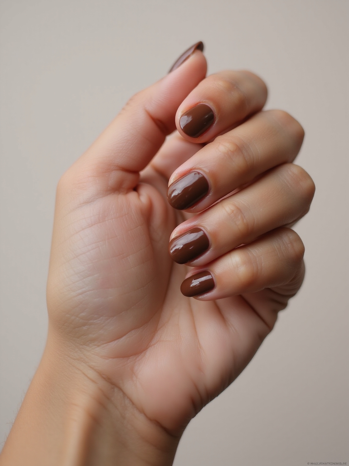creamy mocha chic manicure