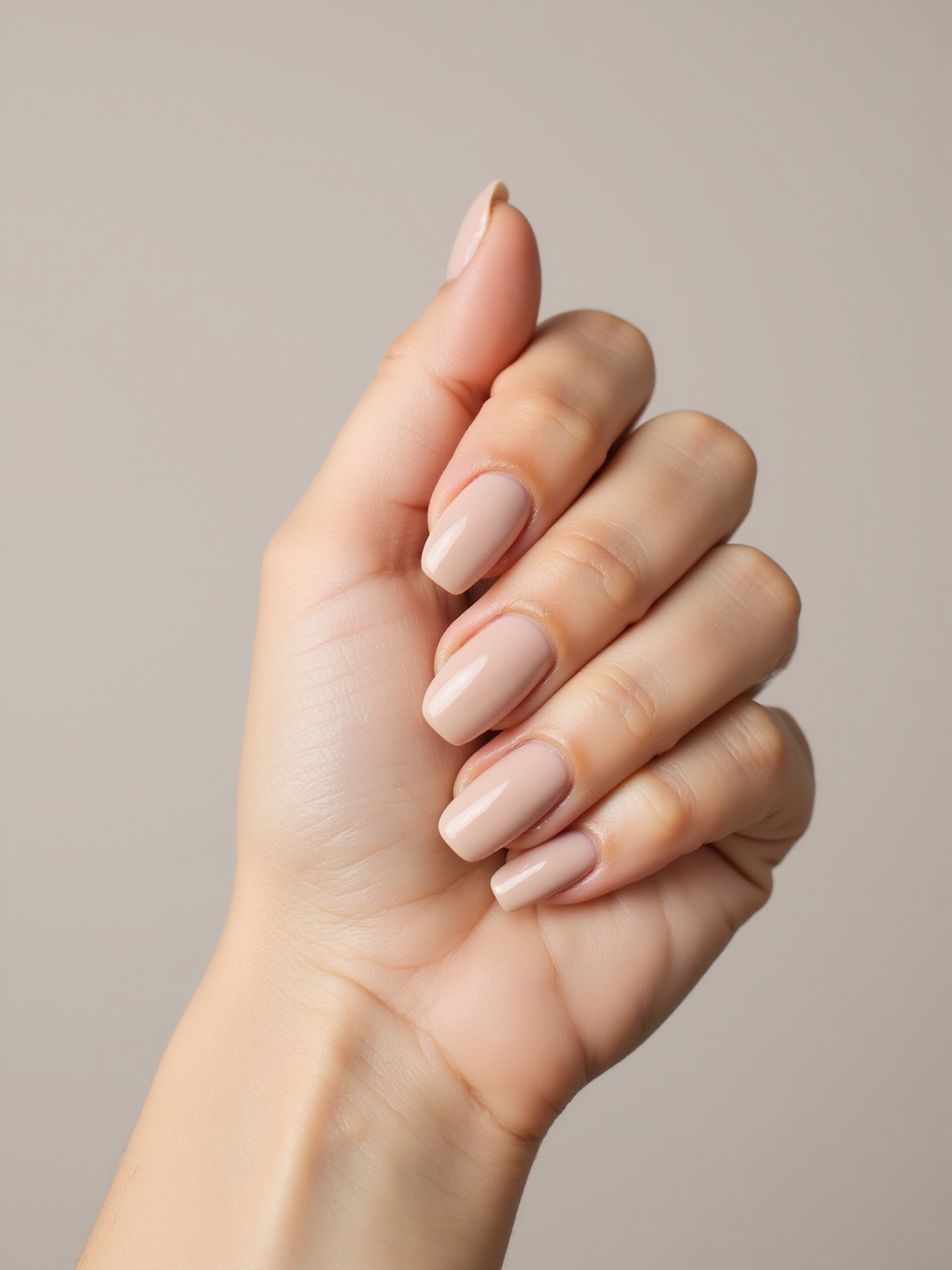 creamy sandstone beige nails