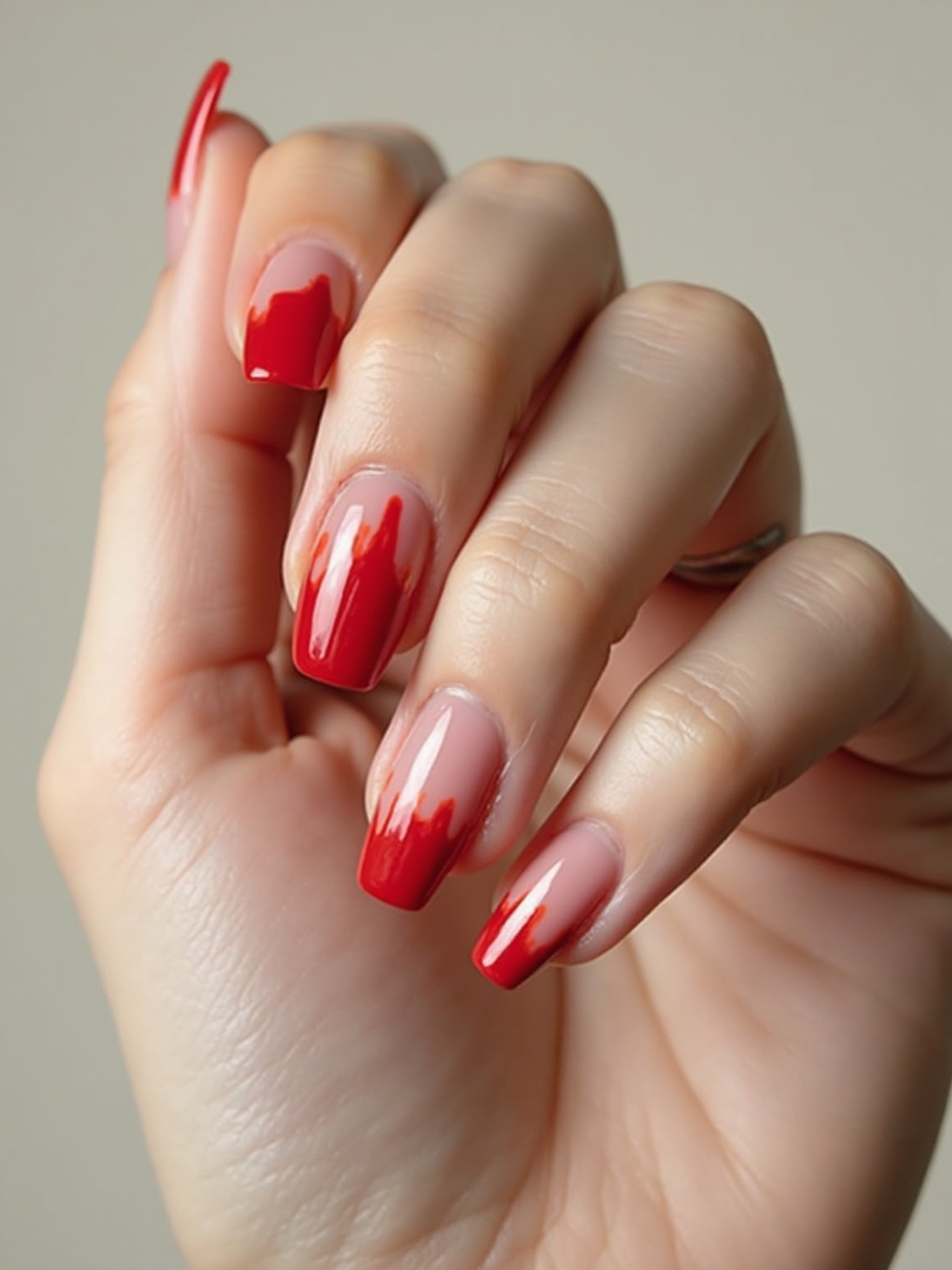 crimson drip cuticle technique
