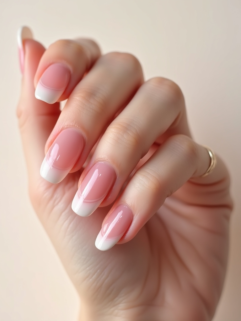 cushiony pink sculpted french