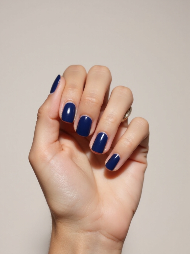 deep blue french tips
