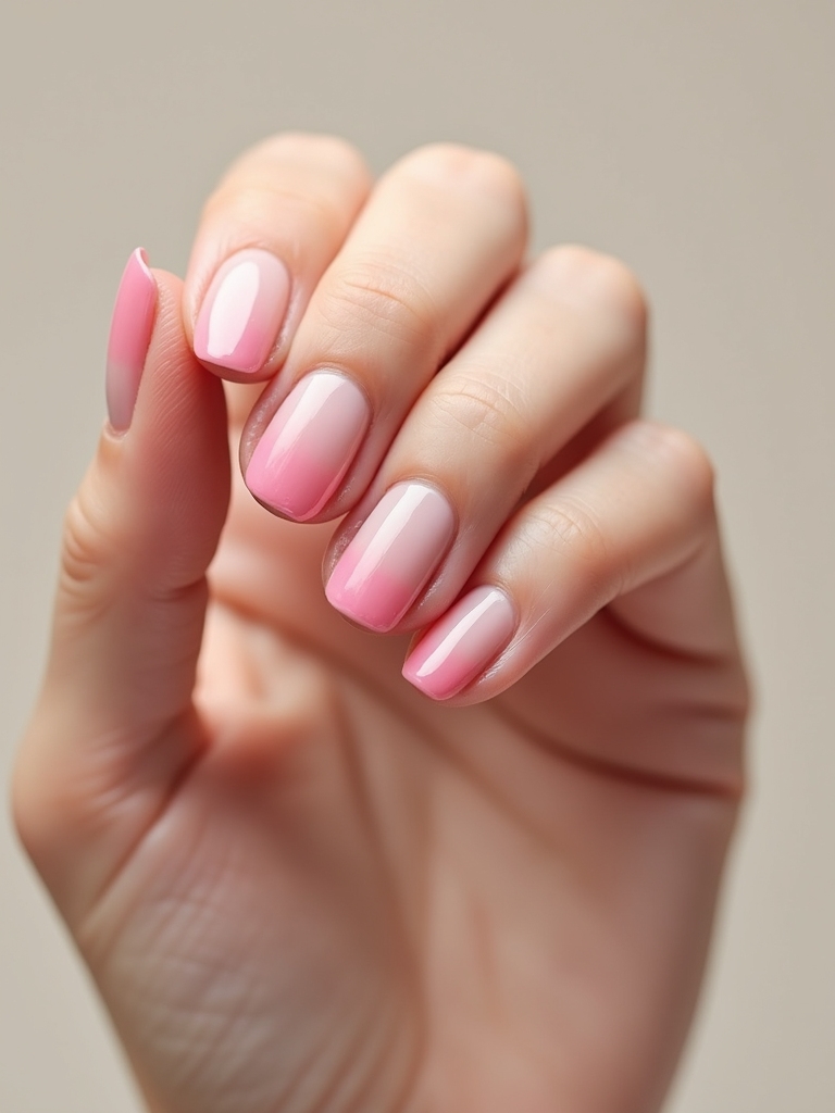 diffuse ombr baby pink french