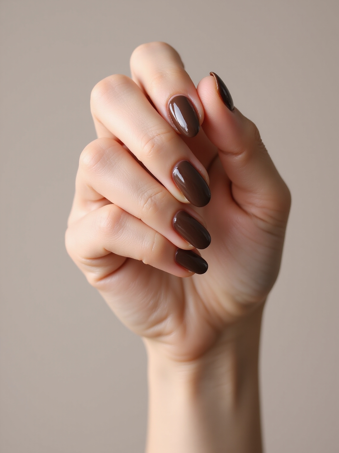 espresso to caramel glossy ombr