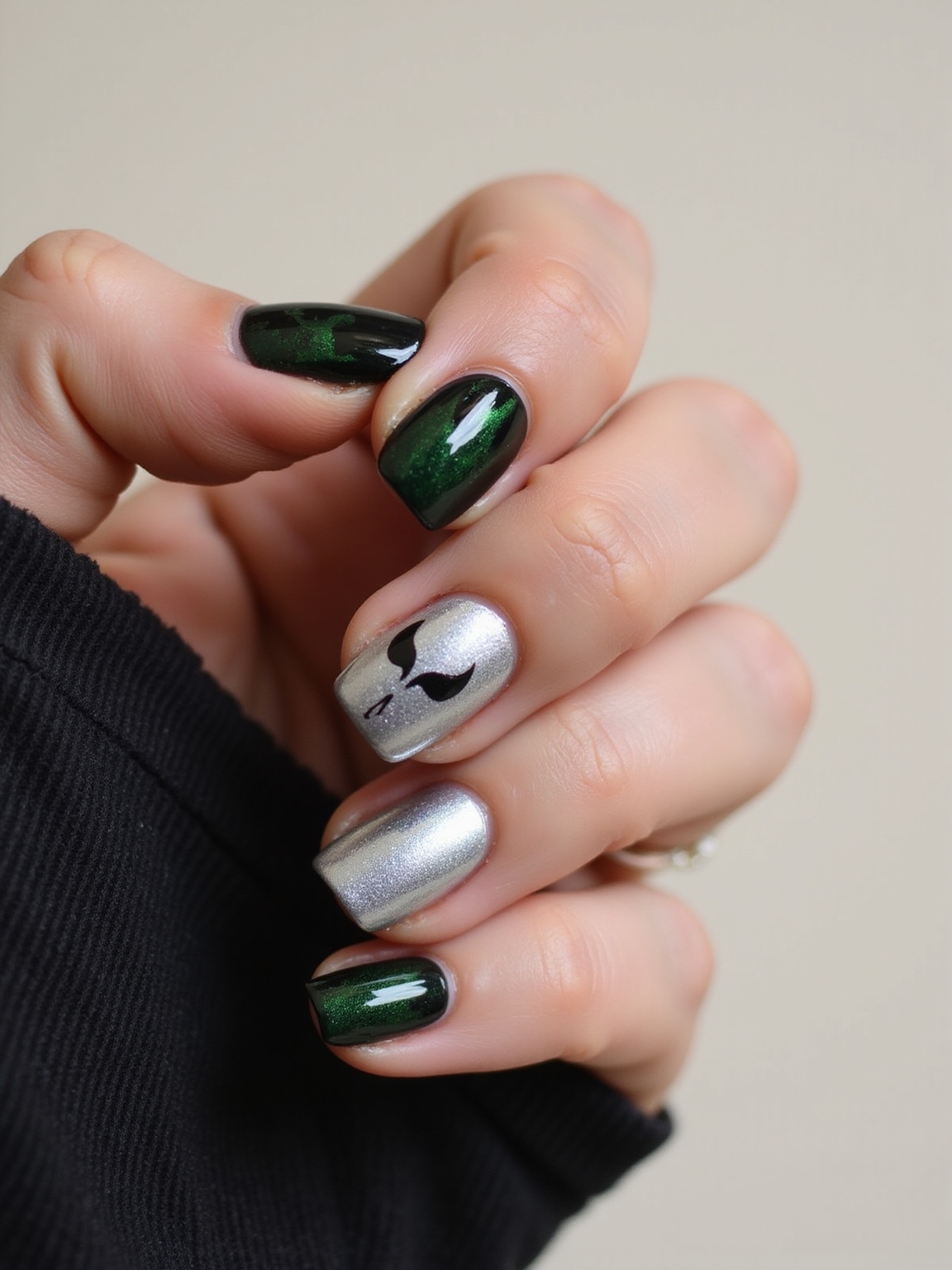 evil queen mirror drip nails