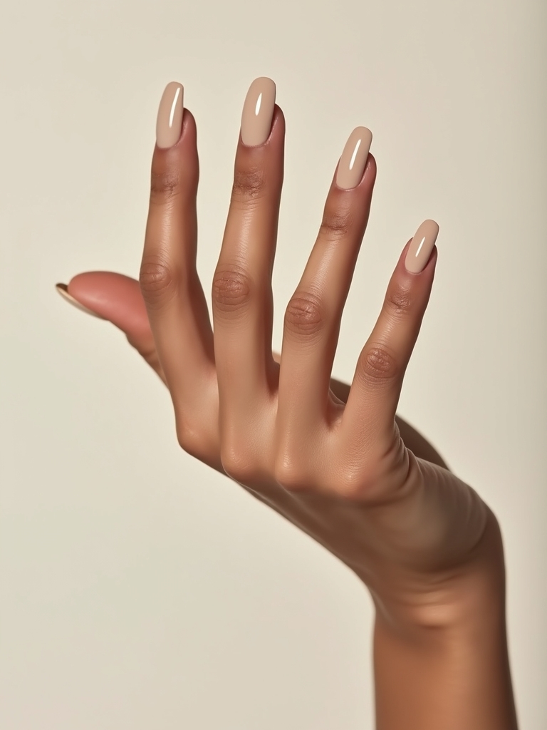 five tone neutral nail palette