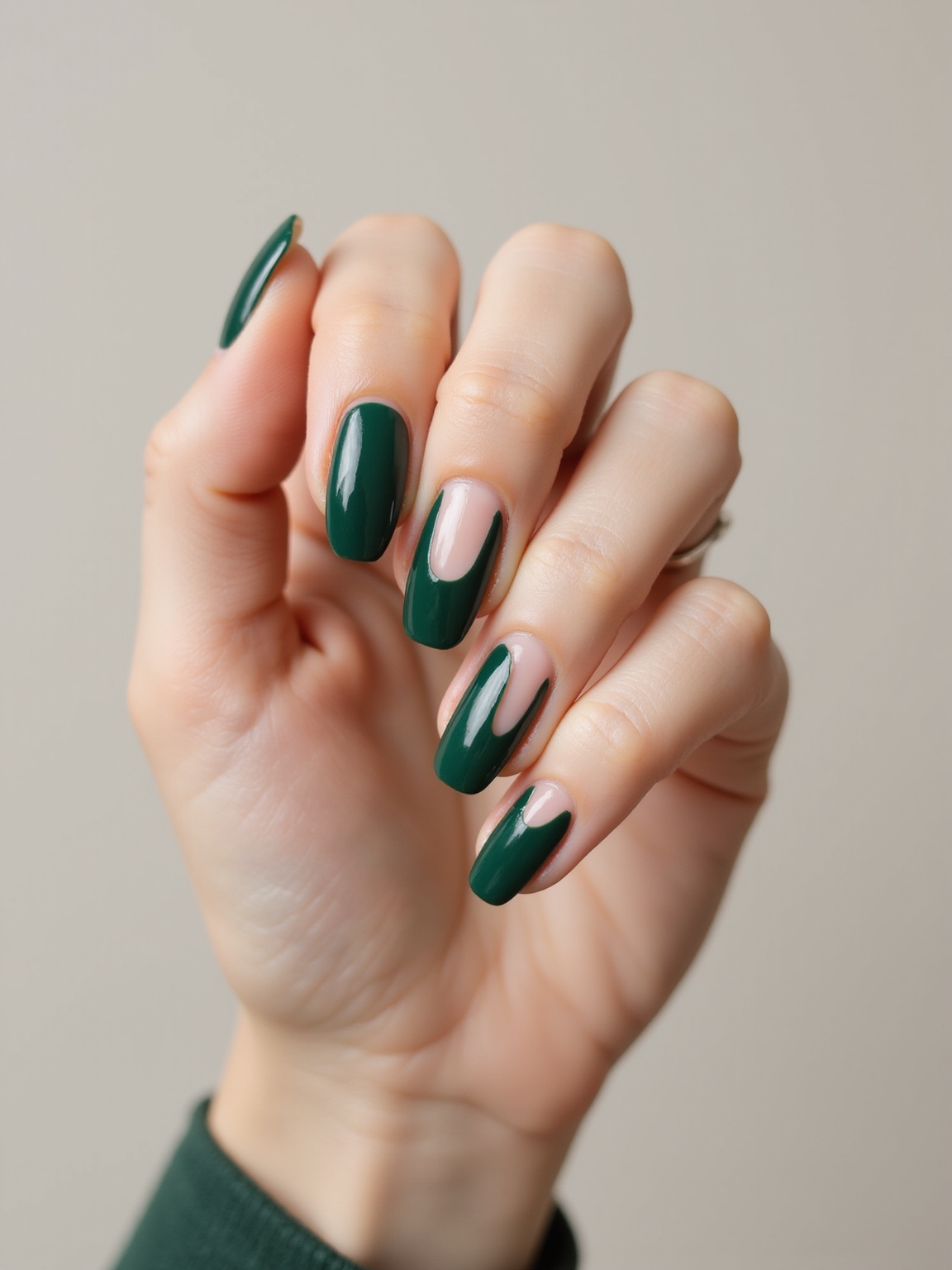 forest green negative space cutouts
