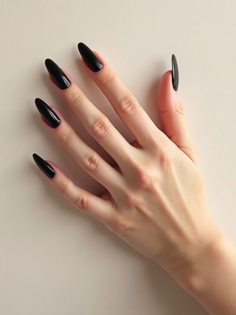 geometric angled black tips