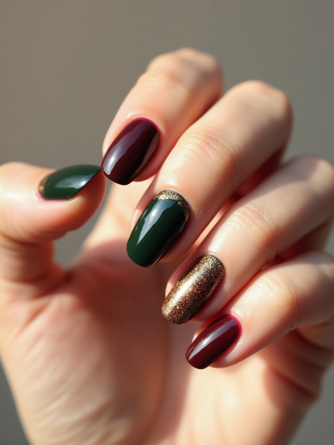 gilded chrome and copper sparkle