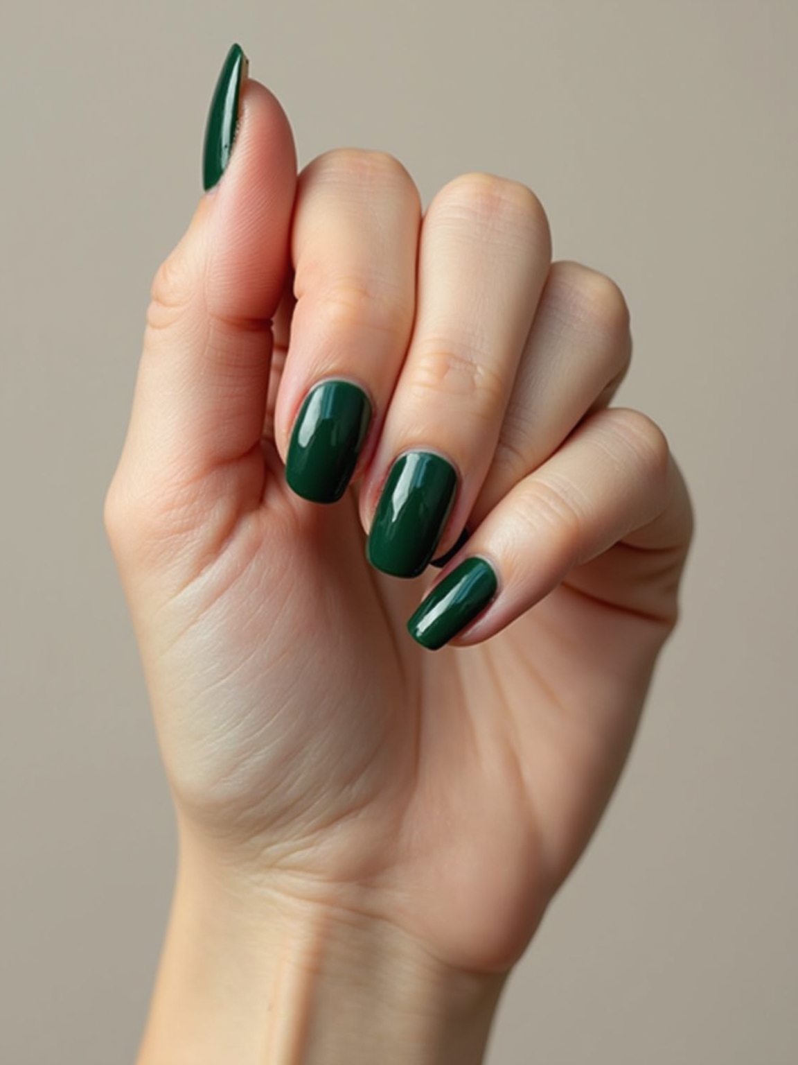 glassy forest green polished freshness