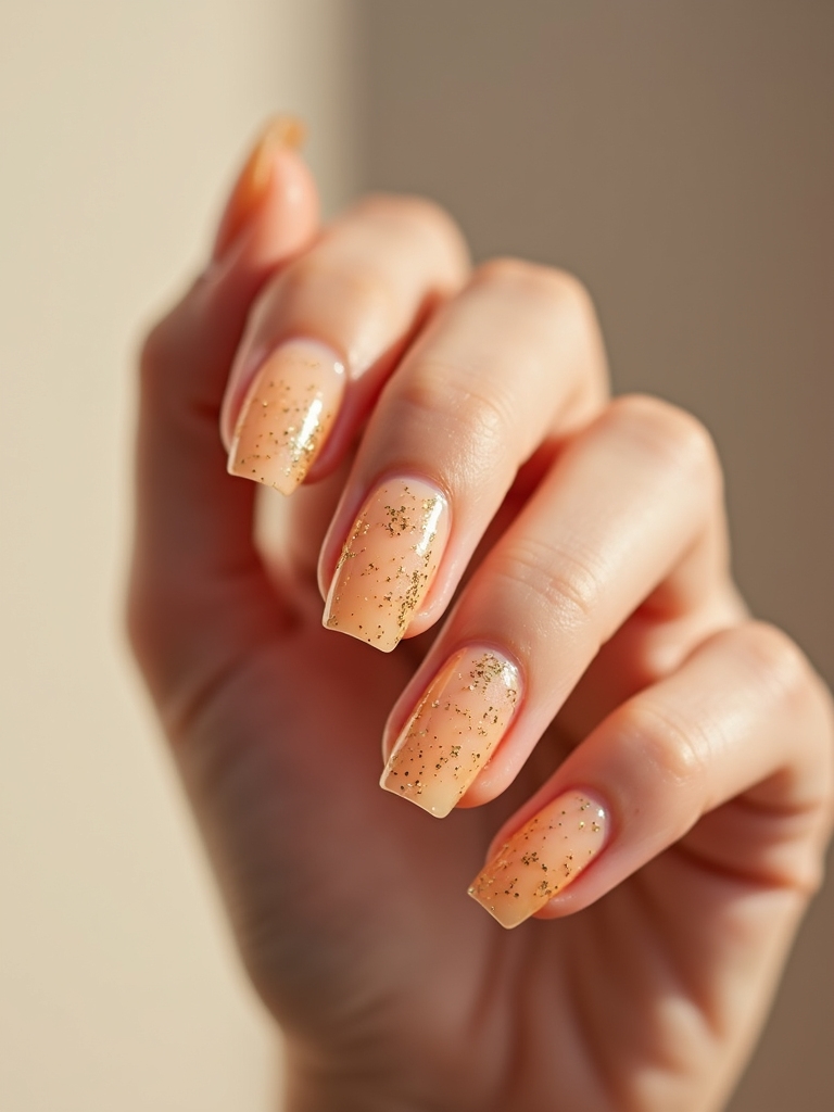 glassy orange with gold