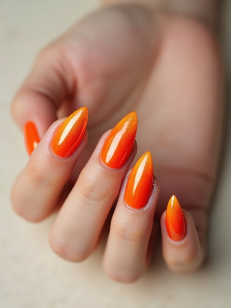 glossy tangerine chrome flames