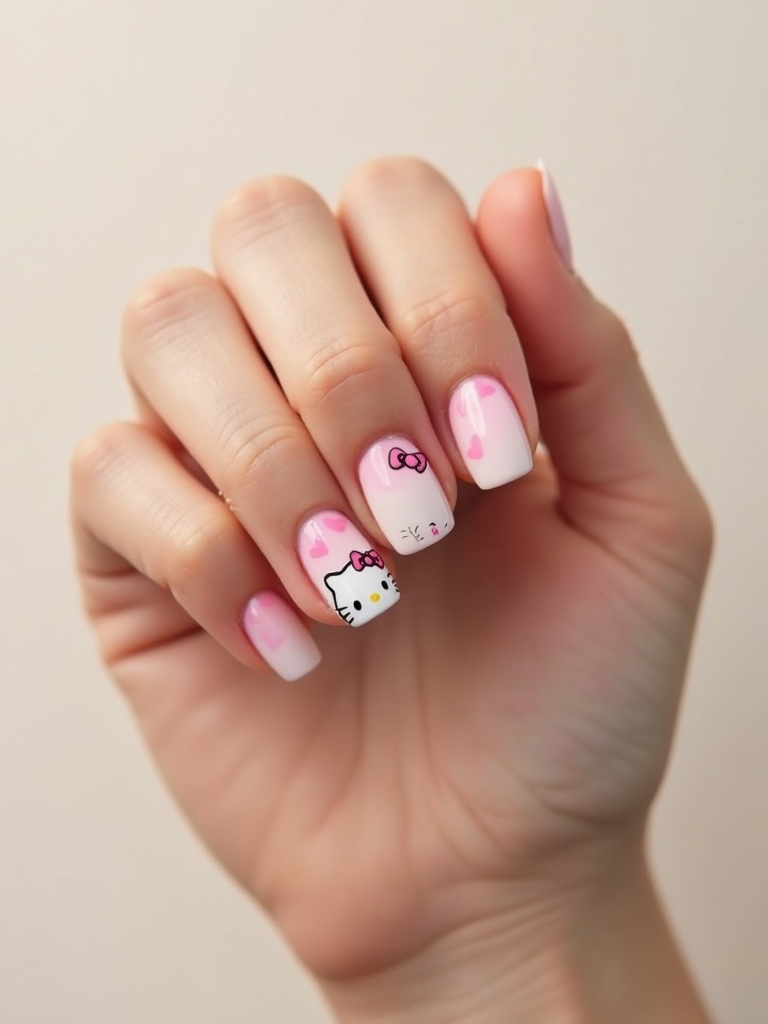 hello kitty ombre hearts