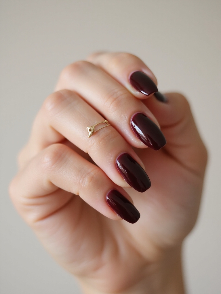 inky burgundy with shimmer