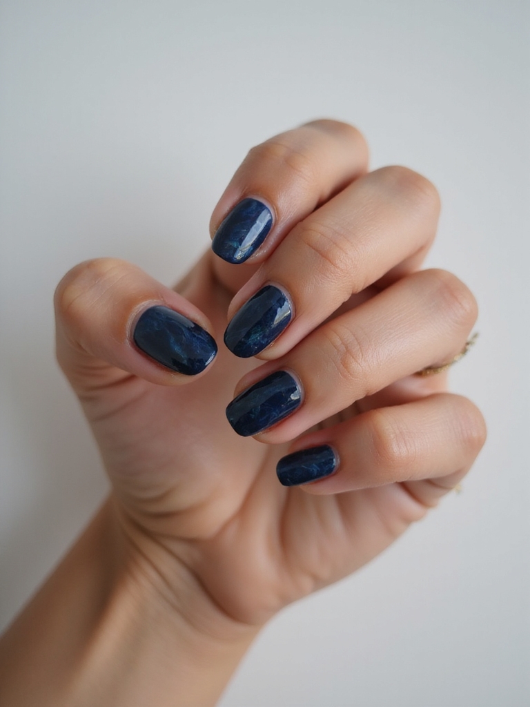 inky indigo amber swirls