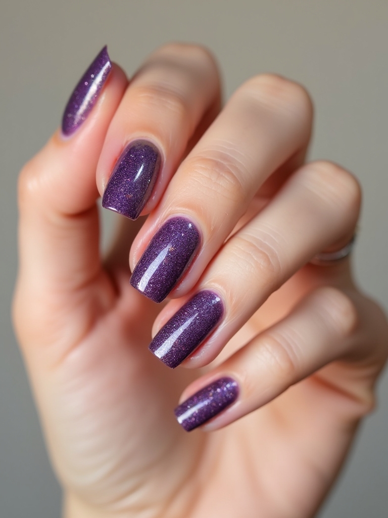 luxe lilac glitter gradient
