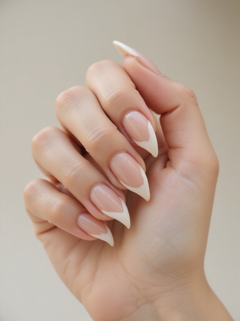 luxe minimalist french nails
