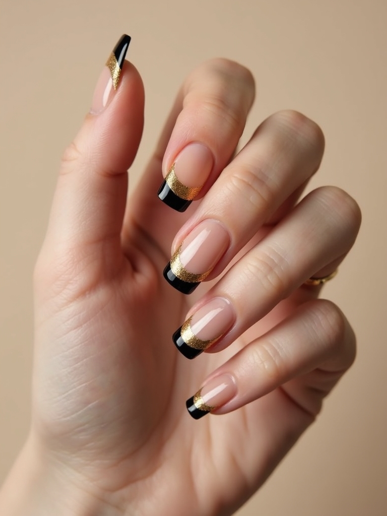 matte black gold tips