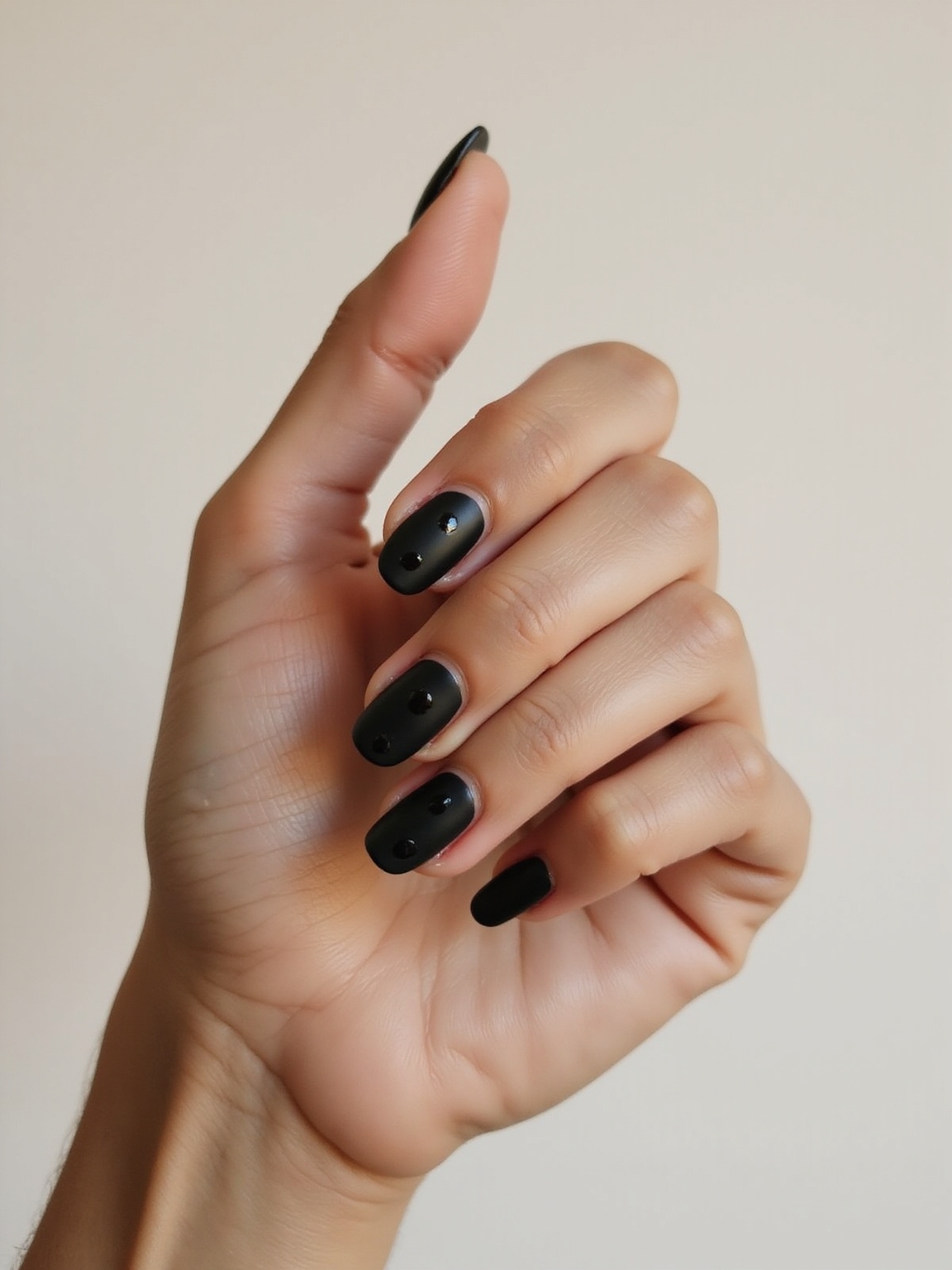 matte black with glossy dots