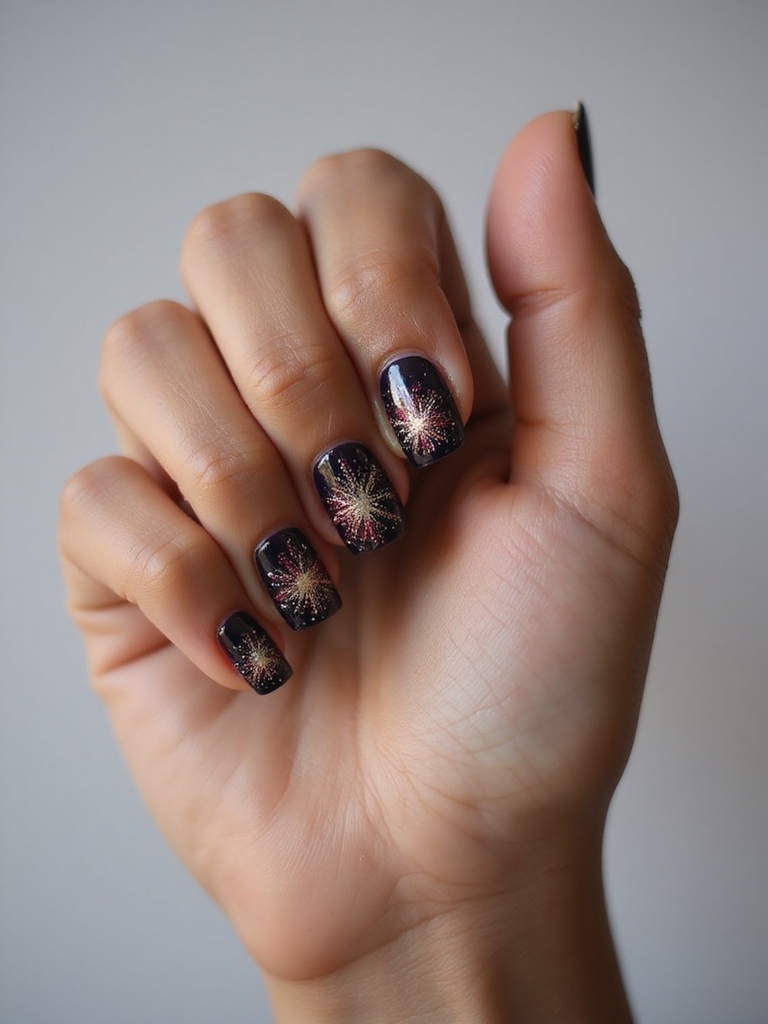 metallic firework foil nails