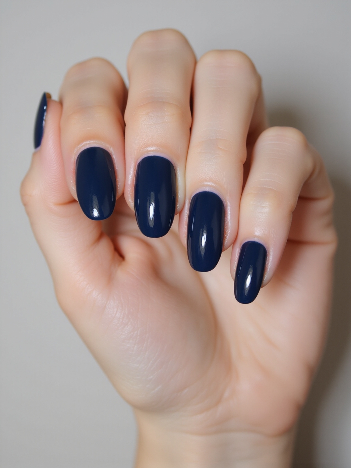 midnight navy modern manicure