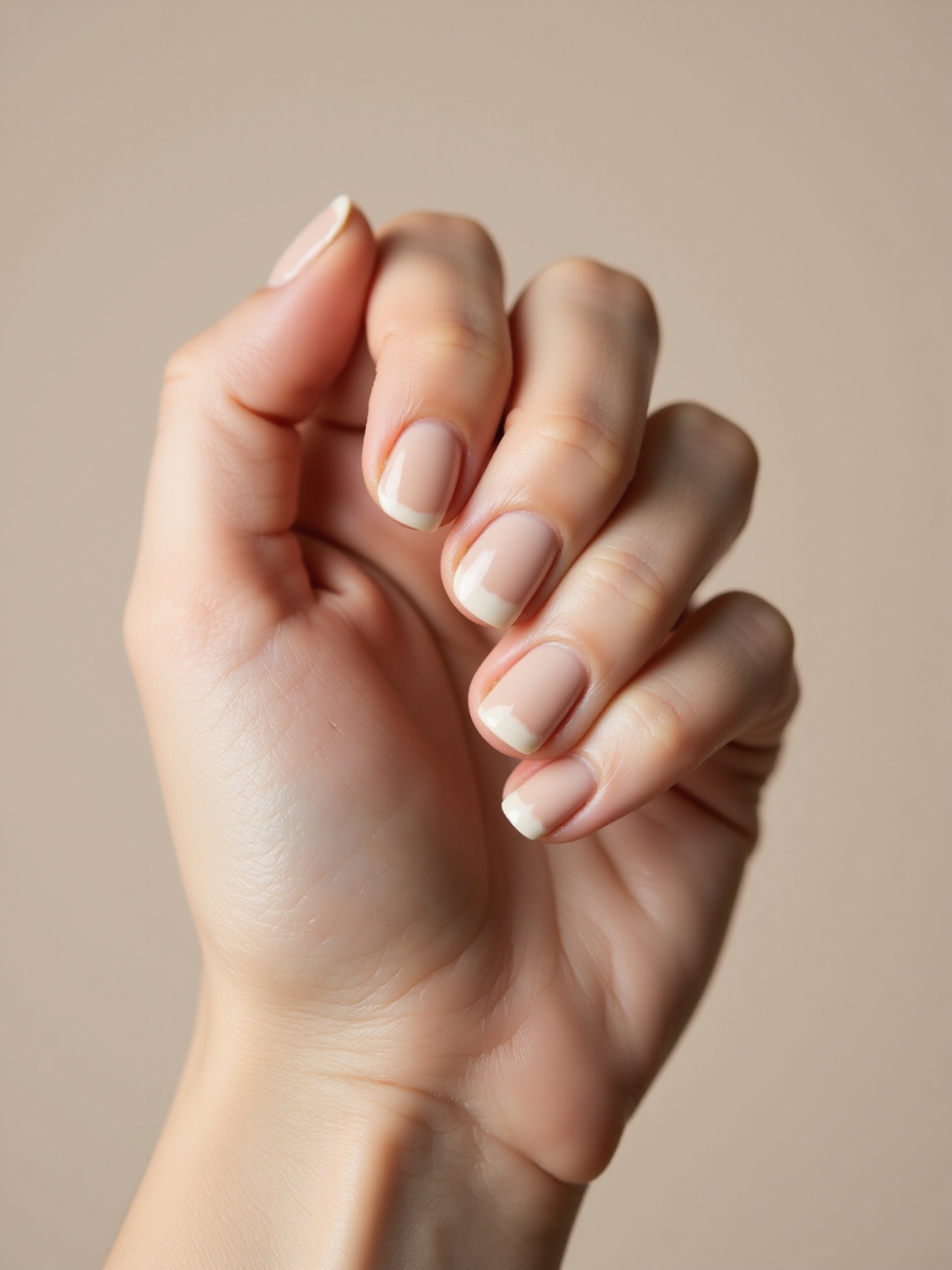 milky beige glossy neutral