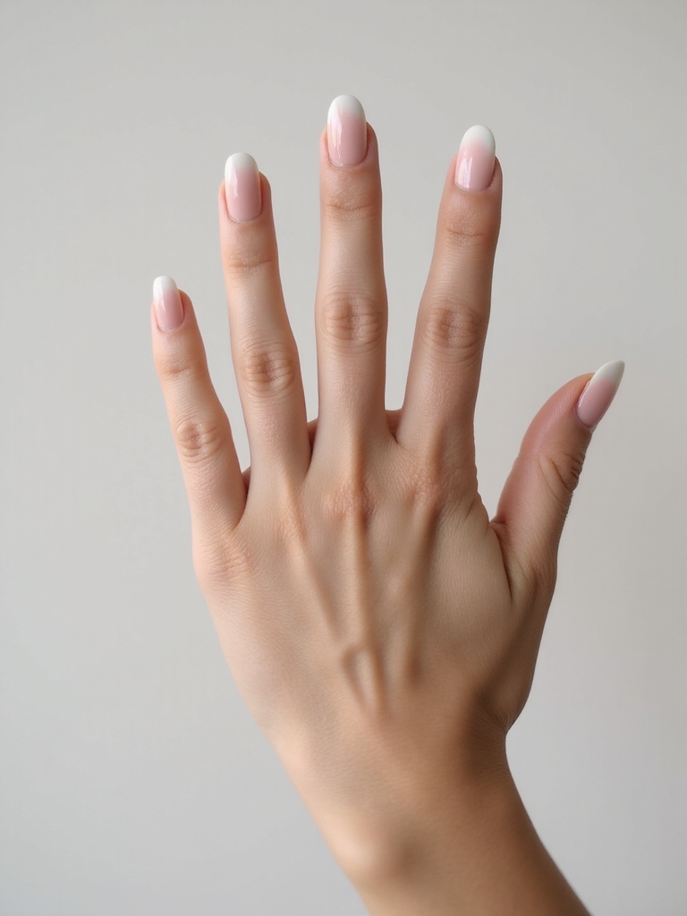 milky ombr french fade