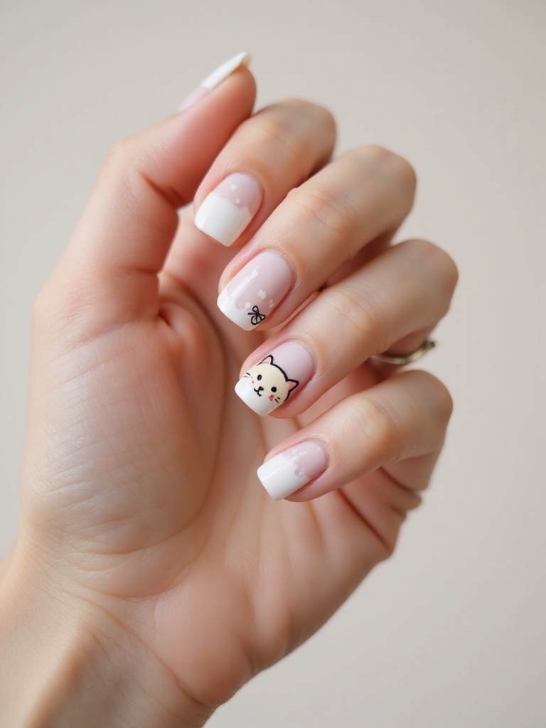 minimal outline hello kitty