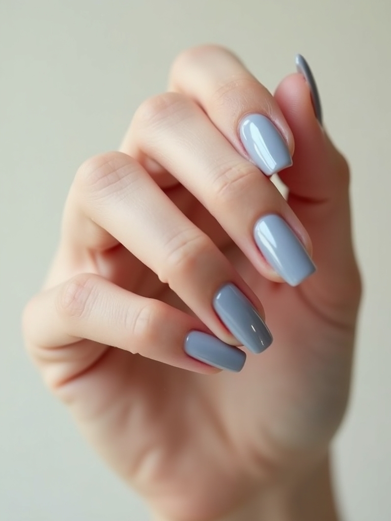 mirror slick soft blue chrome