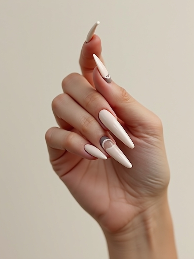 monochrome geometric negative space outlines